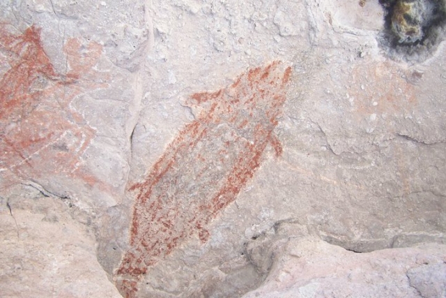 Pinturas rupestres en El Vallecito 